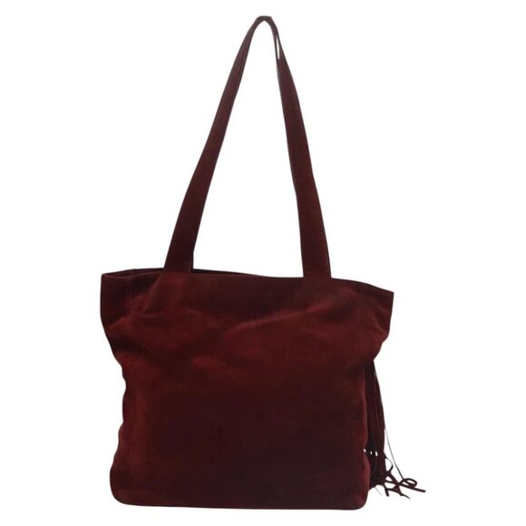 CHANEL Shoulder Bag Suede Red CC - Picture 3 of 15